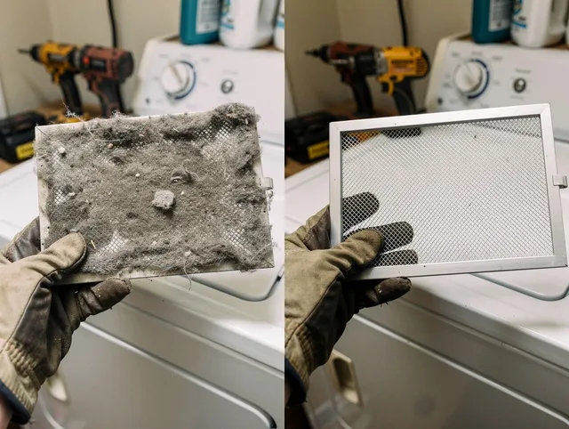 Professional lint trap cleaning by Ipswich Dryer Vent Cleaning in Ipswich