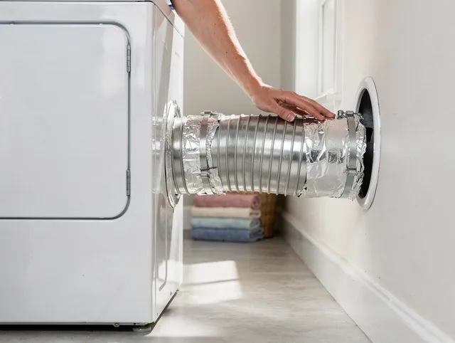 Professional dryer vent hose installation by Ipswich Dryer Vent Cleaning in Ipswich
