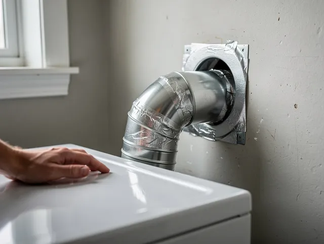 Ipswich Dryer Vent Cleaning expert performing professional dryer vent repair and installation in Ipswich