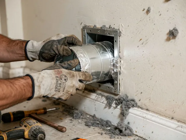 Professional dryer vent repair and installation by Ipswich Dryer Vent Cleaning in Ipswich